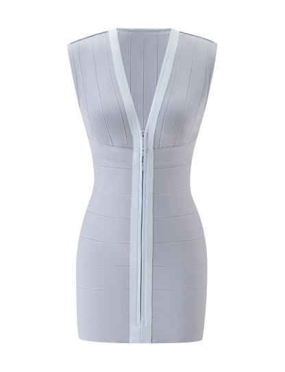 EMBER MINI BANDAGE DRESS - DOVE GREY