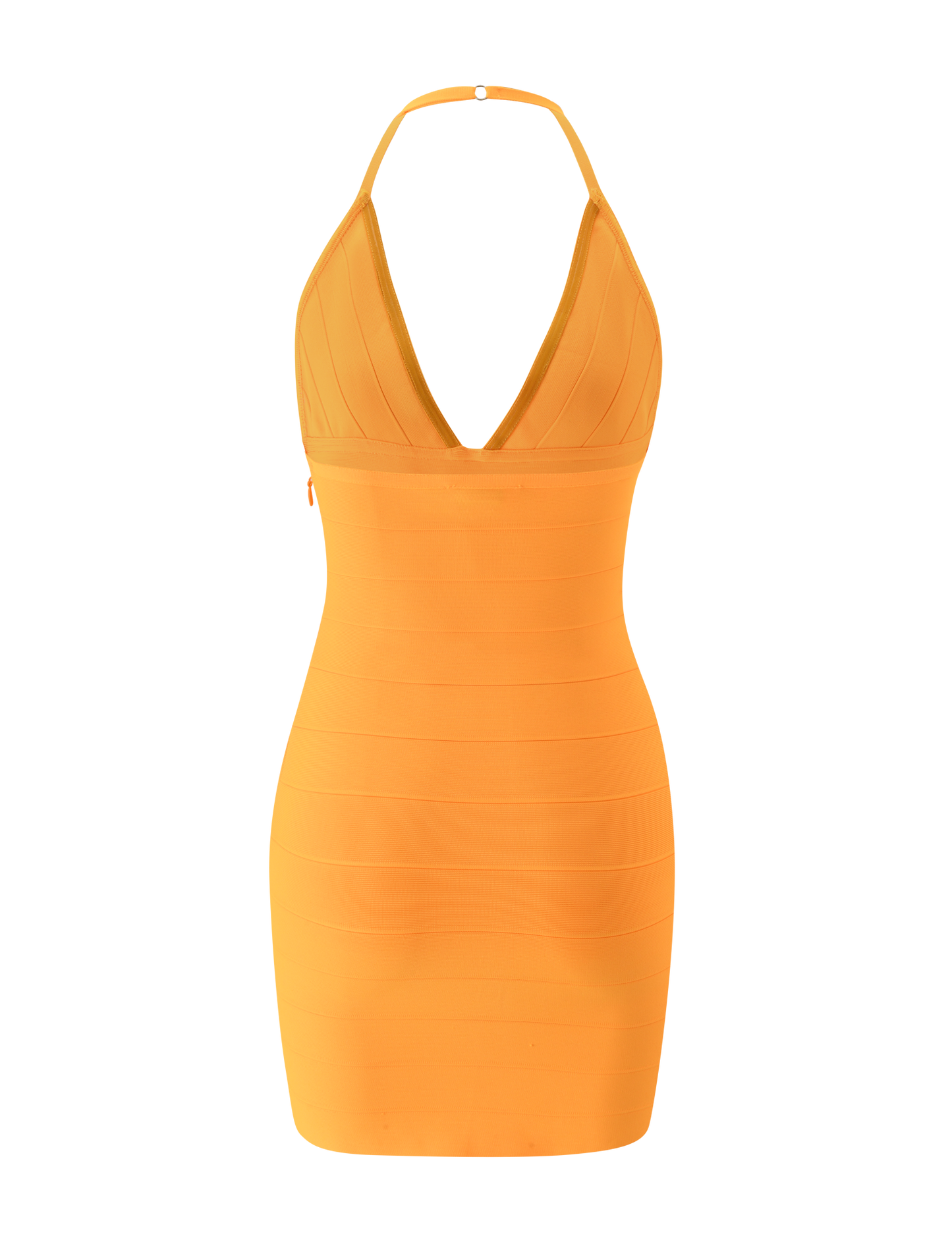 NYX MINI BANDAGE DRESS - NEON MANGO