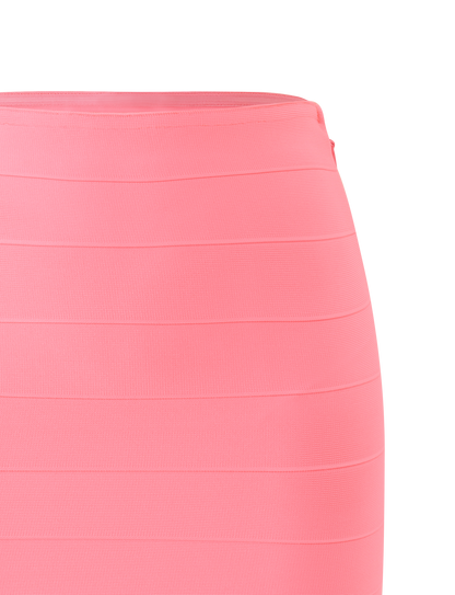 NYX BANDAGE MINI SKIRT - NEON GUAVA
