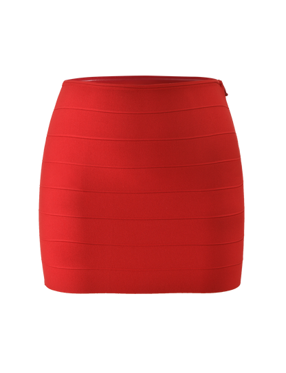 NYX BANDAGE MINI SKIRT - RED