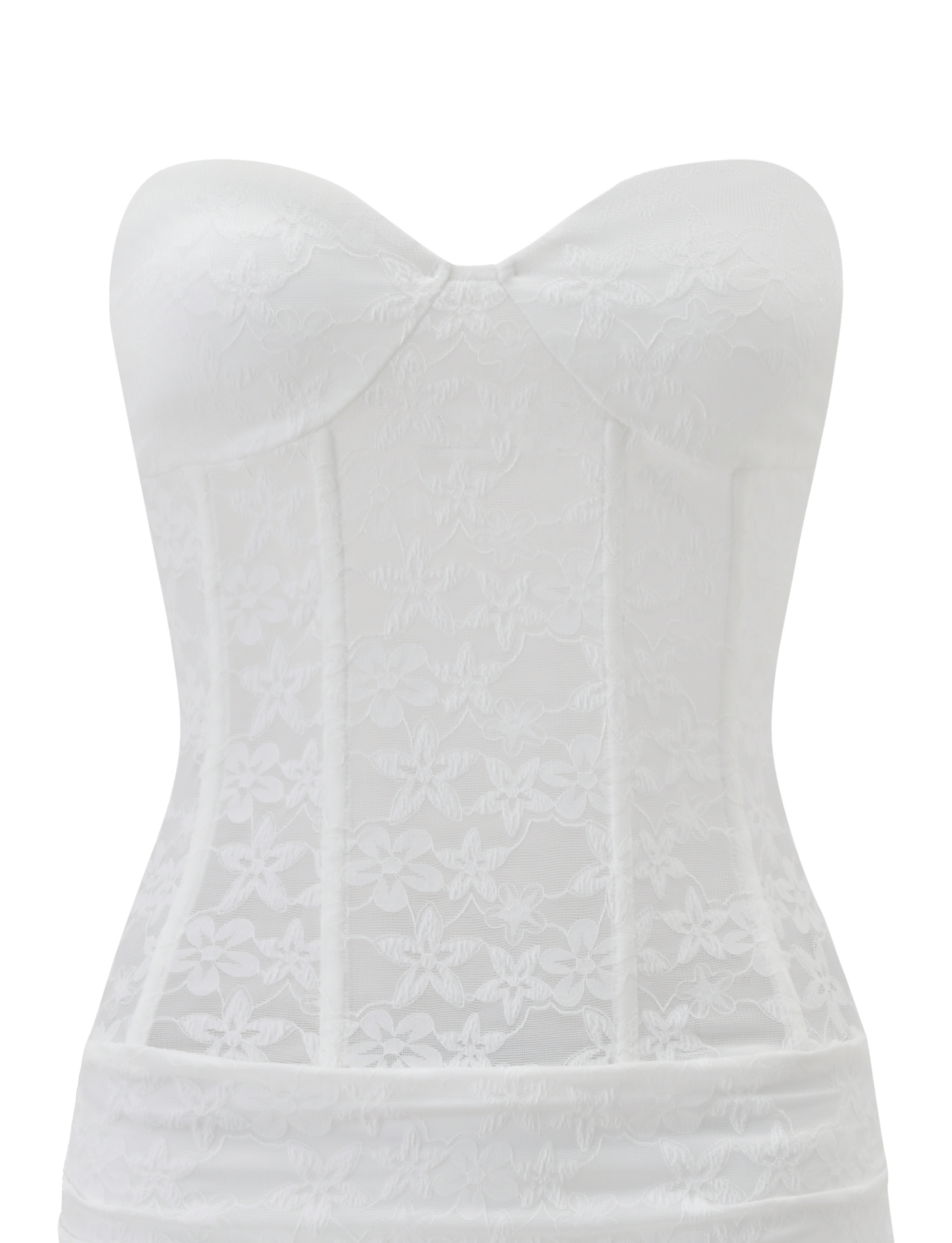 PETRA MINI DRESS - WHITE LACE