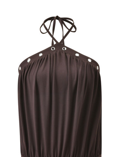NATASHA DRESS - CHOCOLATE
