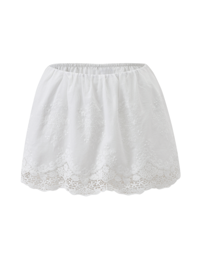 CAILEIGH MINI SKIRT - WHITE