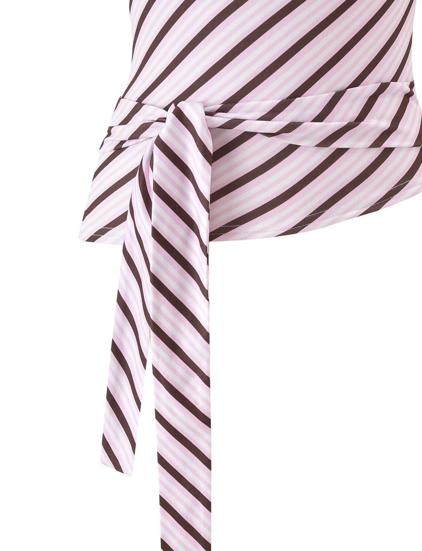 LYLE ONE SHOULDER TOP - PINK STRIPE