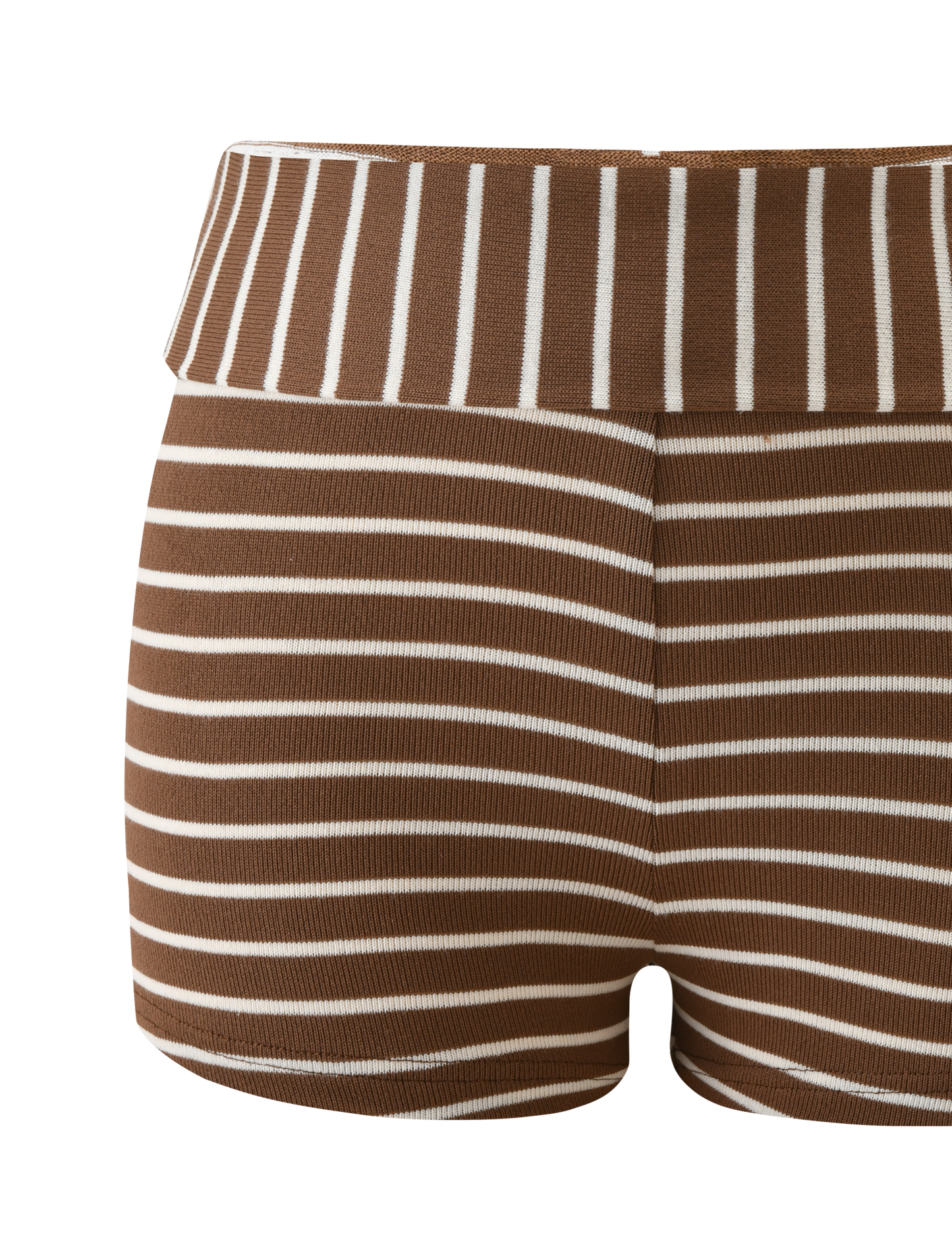 BODE STRIPED SHORT - CREAM AND BROWN STRIPE