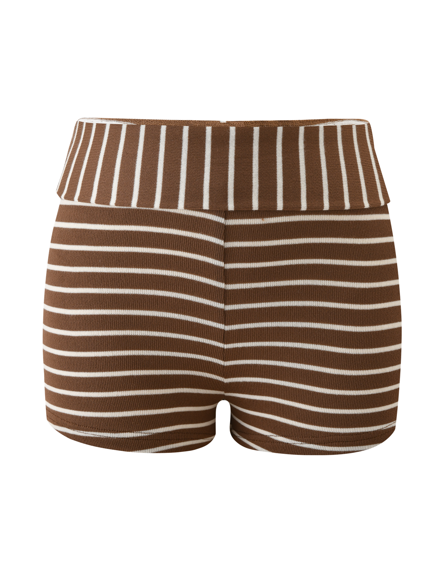 BODE STRIPED SHORT - CREAM AND BROWN STRIPE