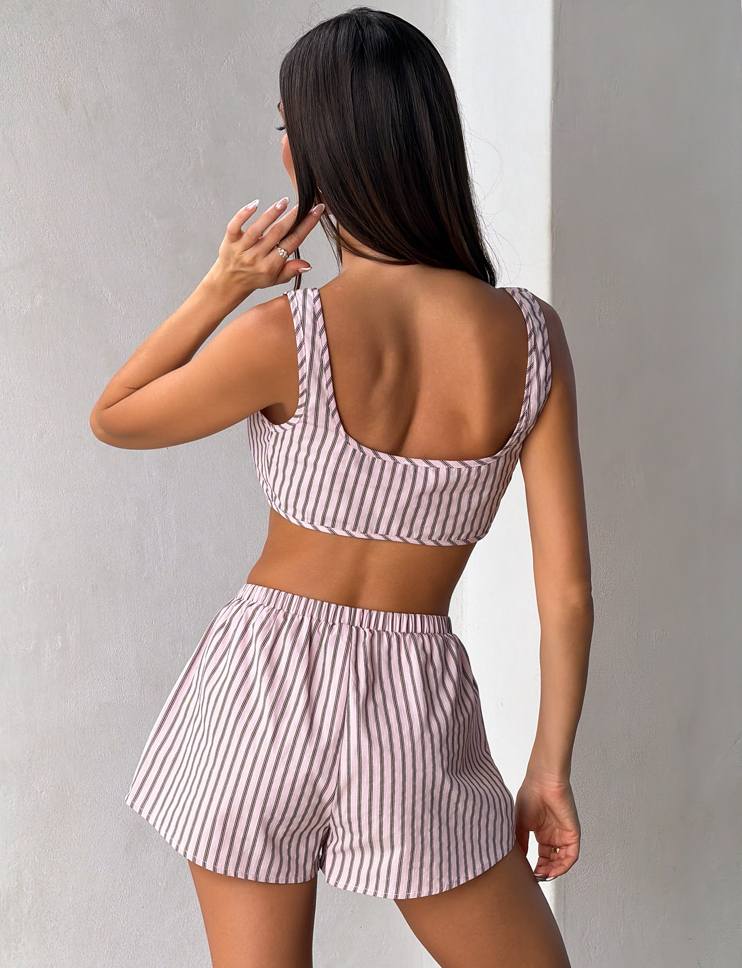 EZRA TOP - PINK STRIPE