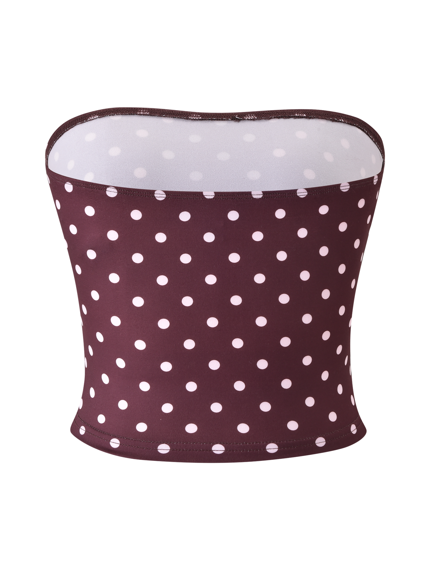 VALI POLKA DOT TOP - CHOCOLATE PINK DOT